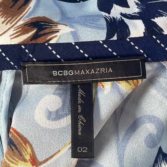 BCBGMaxAzria Light Blue Floral Midi Dress - Picture 2 of 14